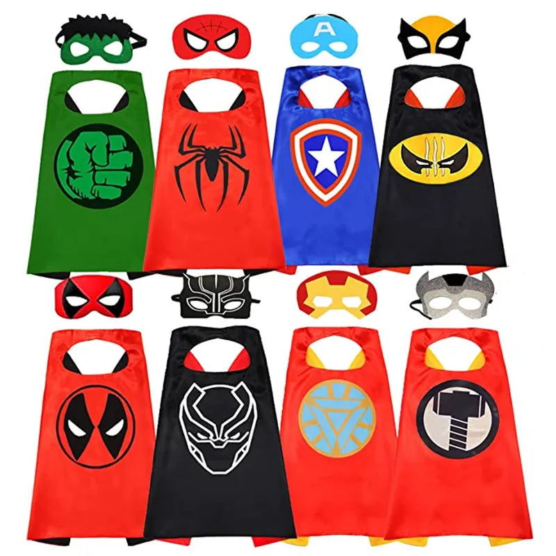 Superhero Capes for Kids 3-10 Year Old Boy Gifts Boys Cartoon Dress up Costumes Party Supplies Easter Gifts