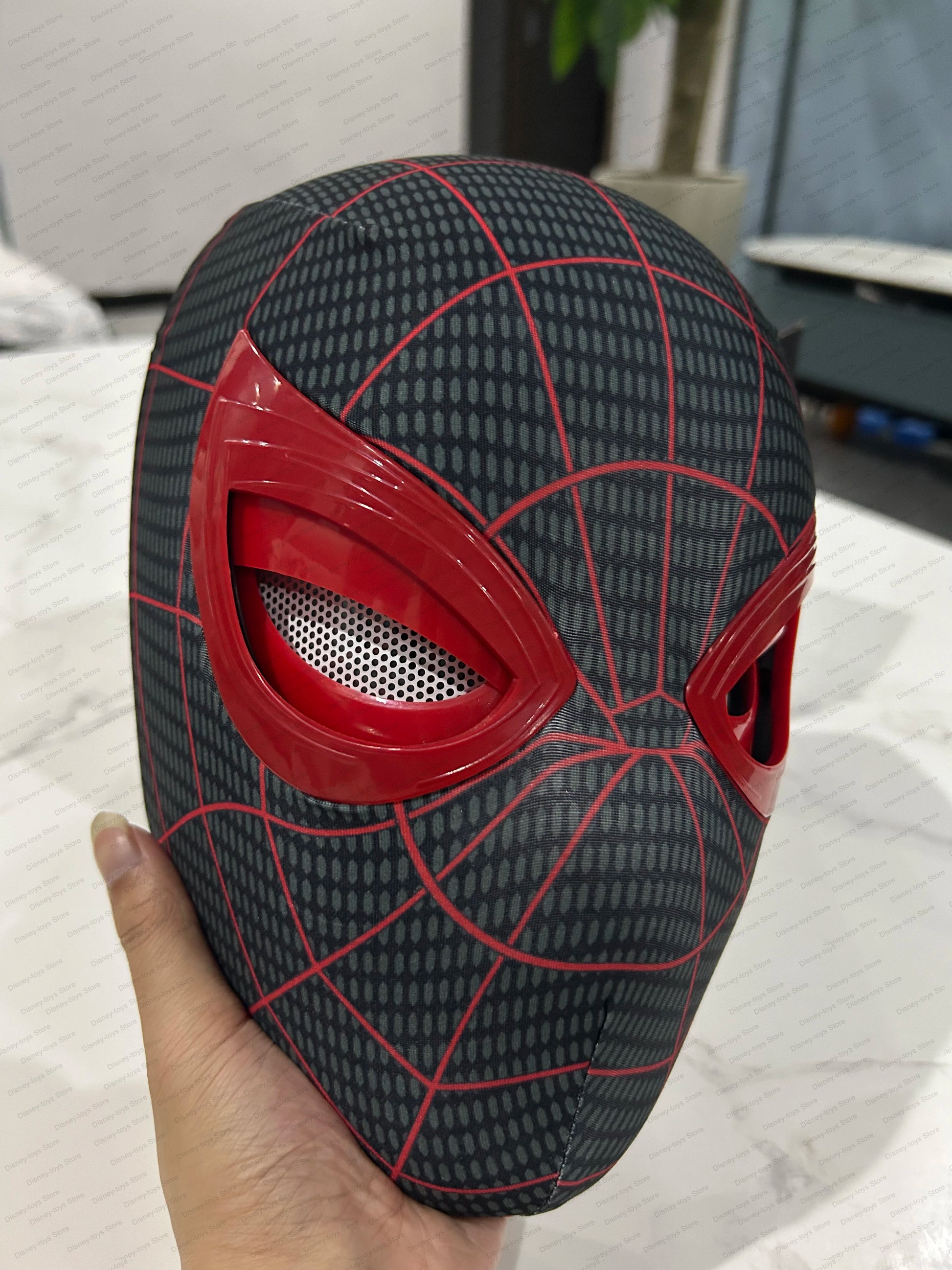 Spiderman No Way Home Headgear Cosplay Moving Eyes Mask Spider Man 1:1 Remote Control Elastic Mask Toys for Adults Kids Gift