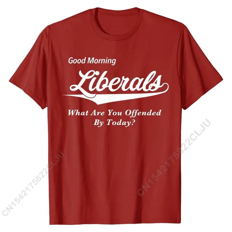 Funny anti Liberal Gifts for Conservative Republicans T-Shirt Summer Cotton Mens Tops Shirts Summer on Sale T Shirt