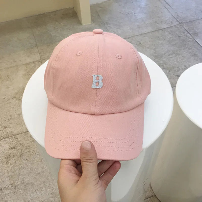 New Women Baseball Caps Solid Color Letter B Embroidery Korean Baseball Cap Ladies Girls Summer Sun Hats