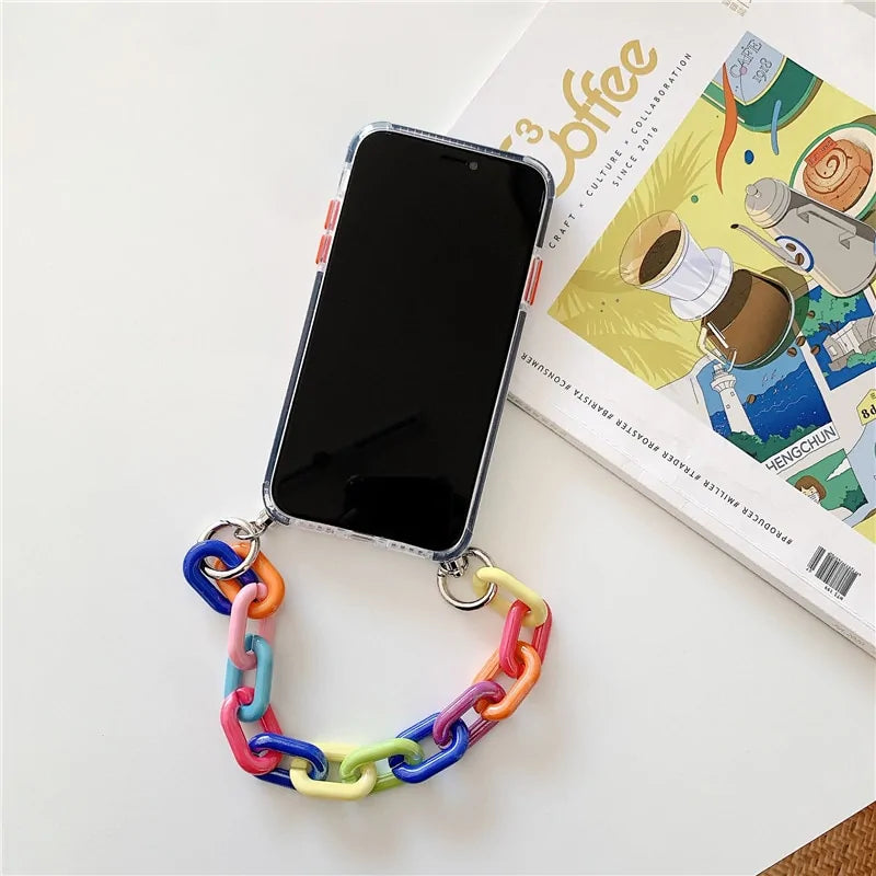 Colorful Chain Graffiti Bracelet Phone Case